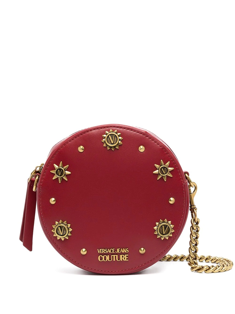 embellished round crossbody bag - 1