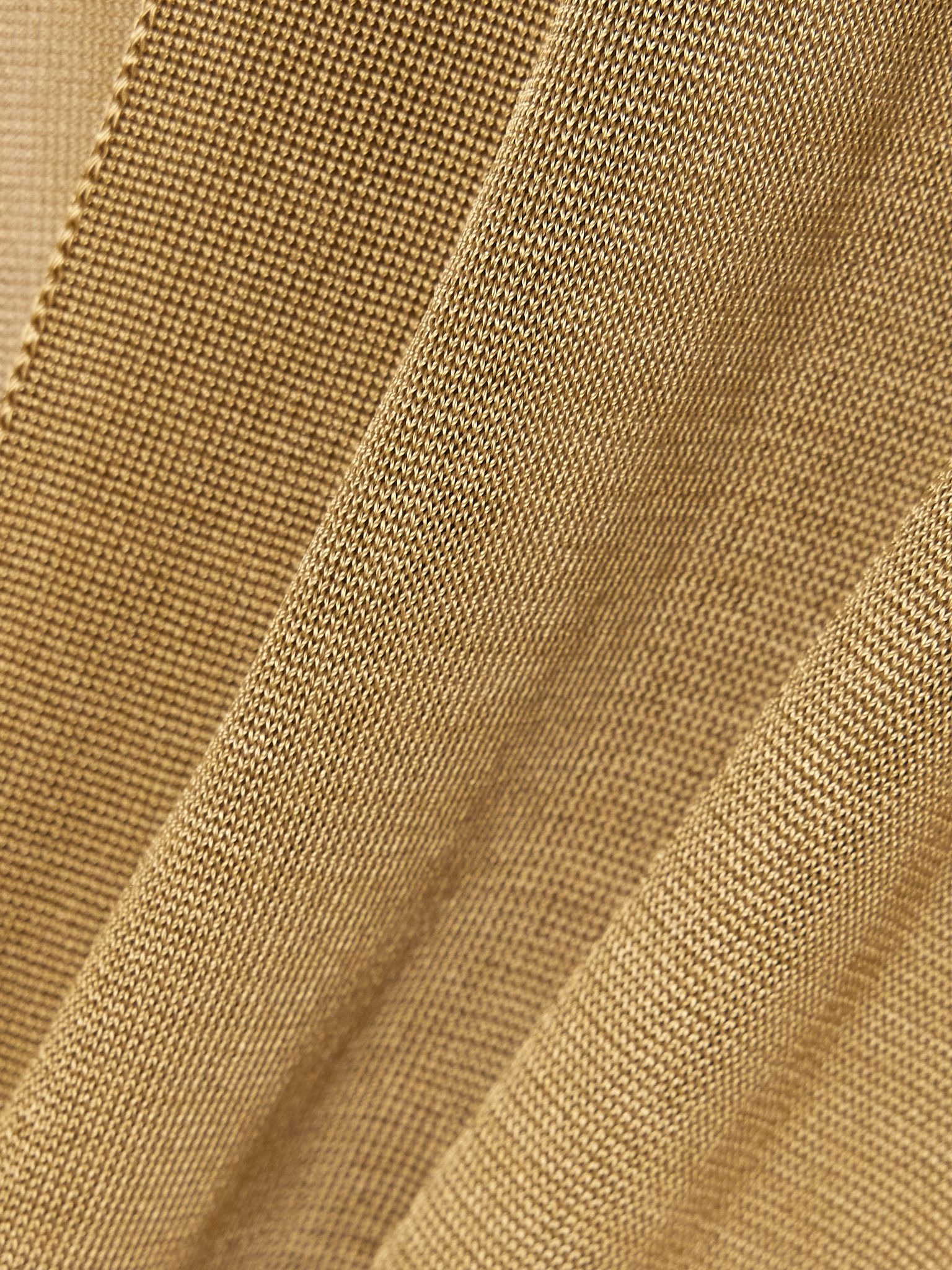 Danza belted knitted cardigan Gold - 4