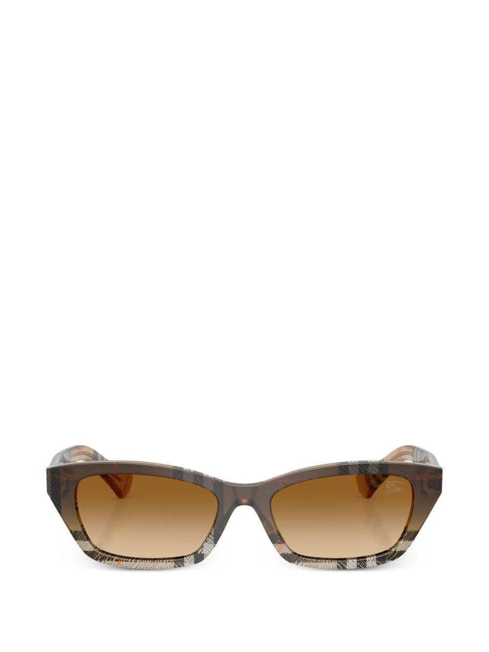 cat-eye checked sunglasses - 1