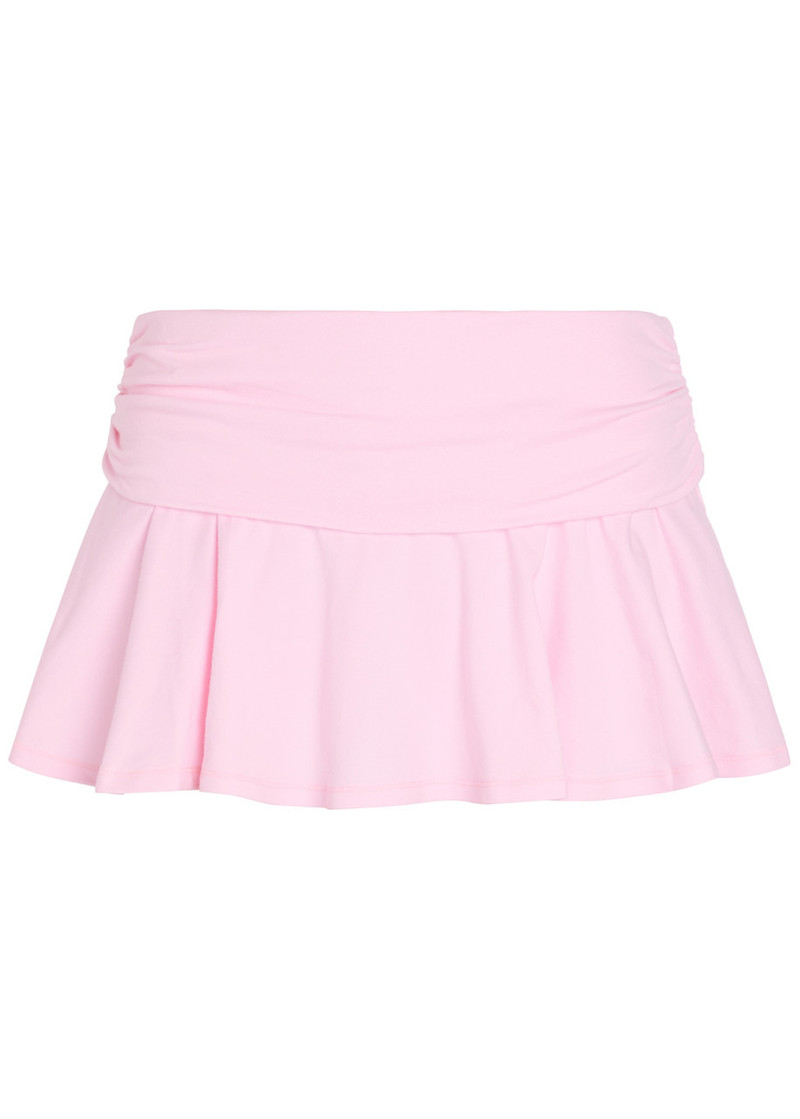 Skims Foldover Stretch-cotton Mini Skort 1