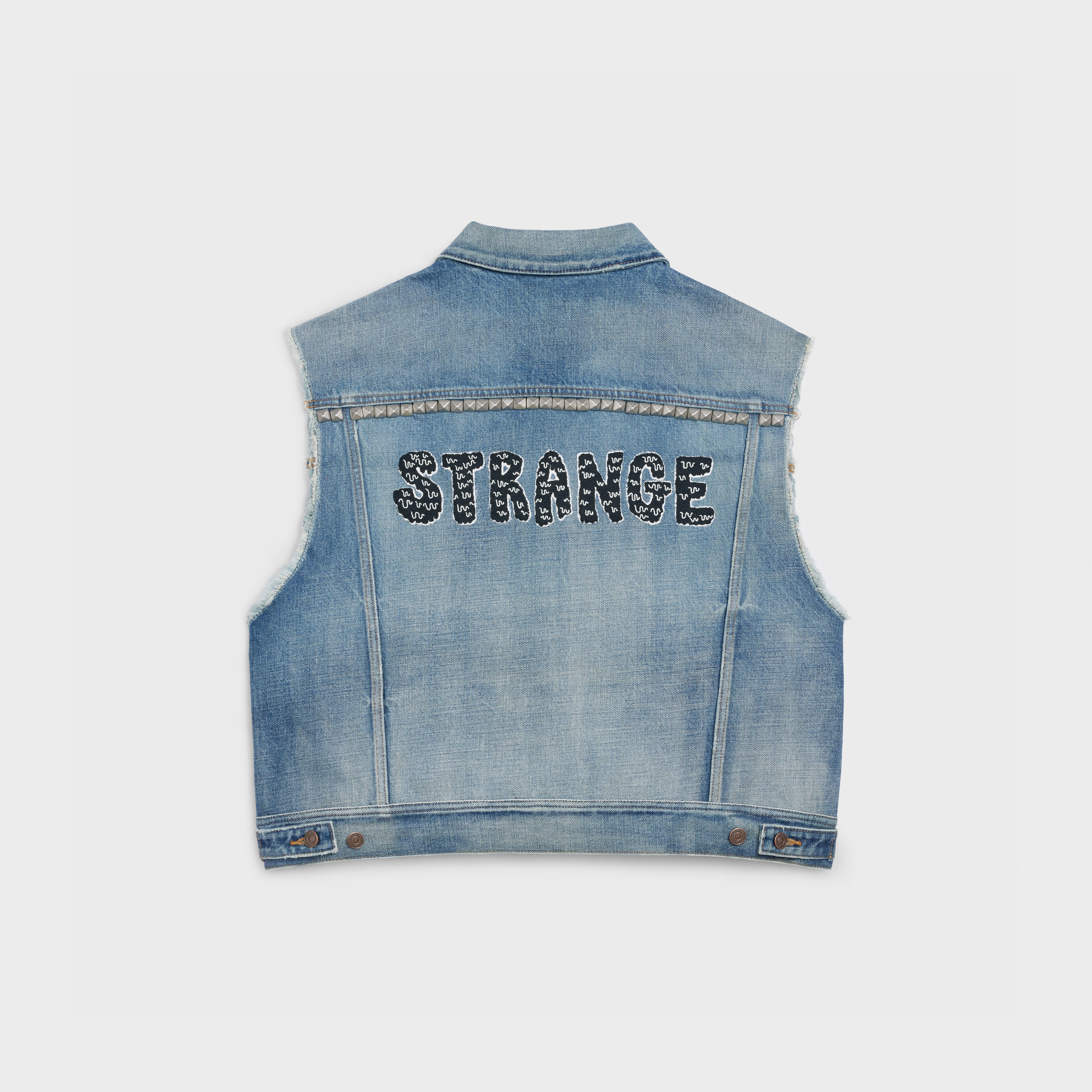 DENIM TRUCKER JACKET WITH ARTIST EMBROIDERY - 2