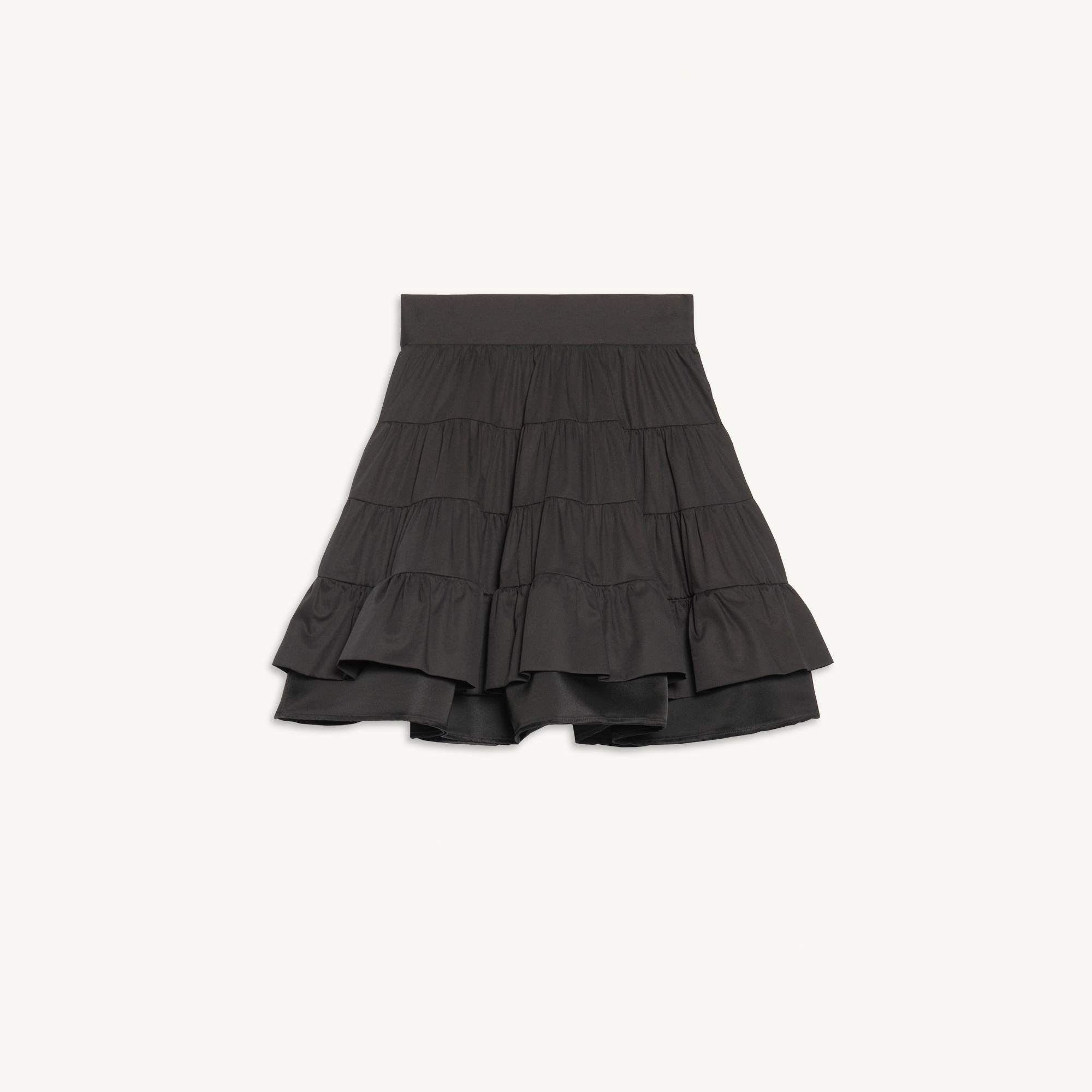 Short dual-material skirt - 1