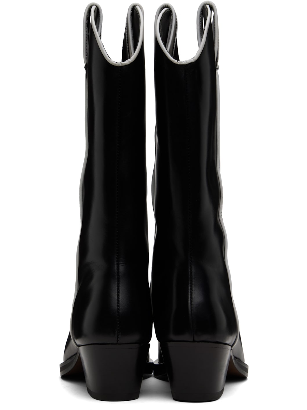 Black High Western Boots - 2