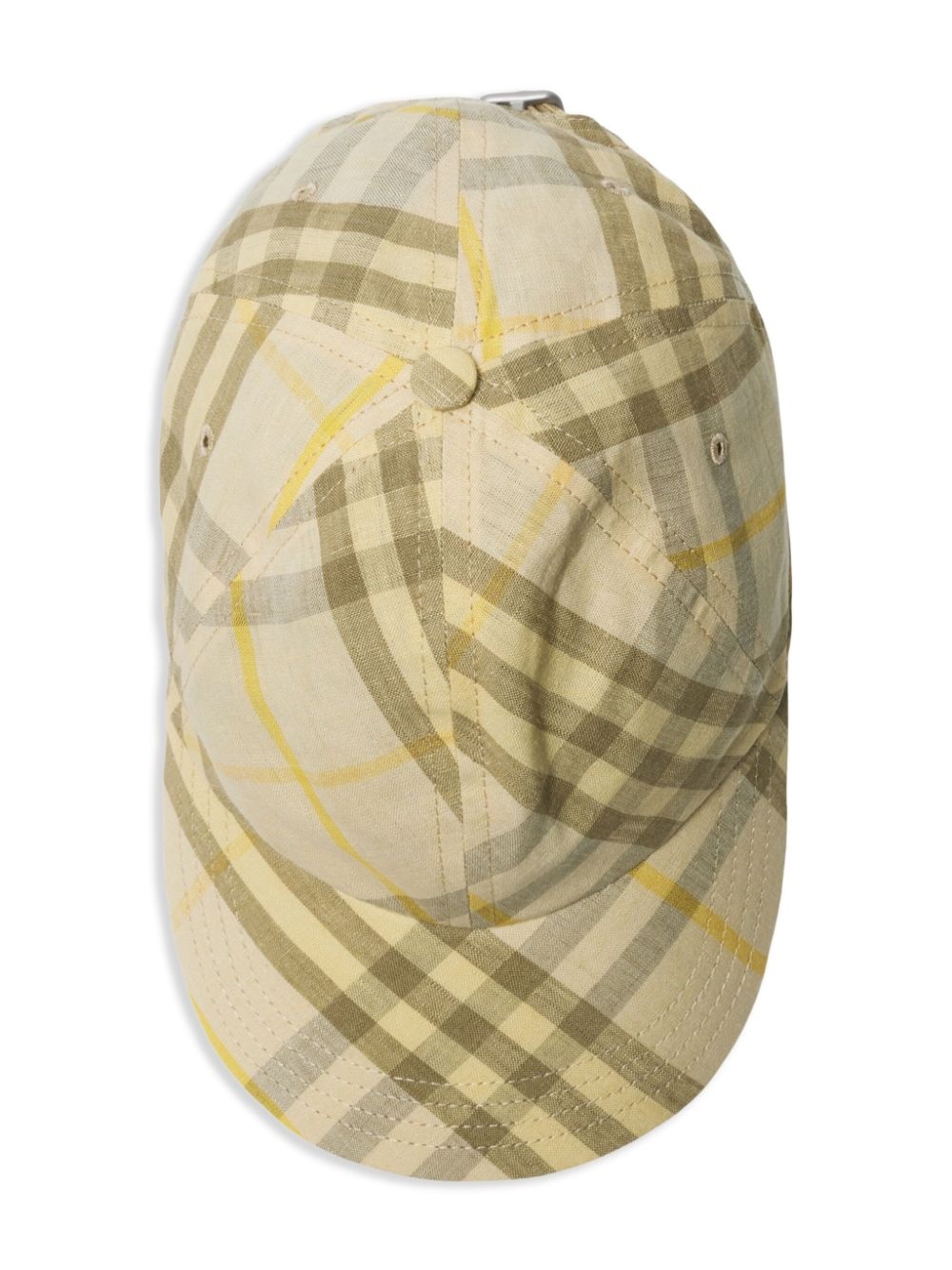 Checked cotton cap - 3