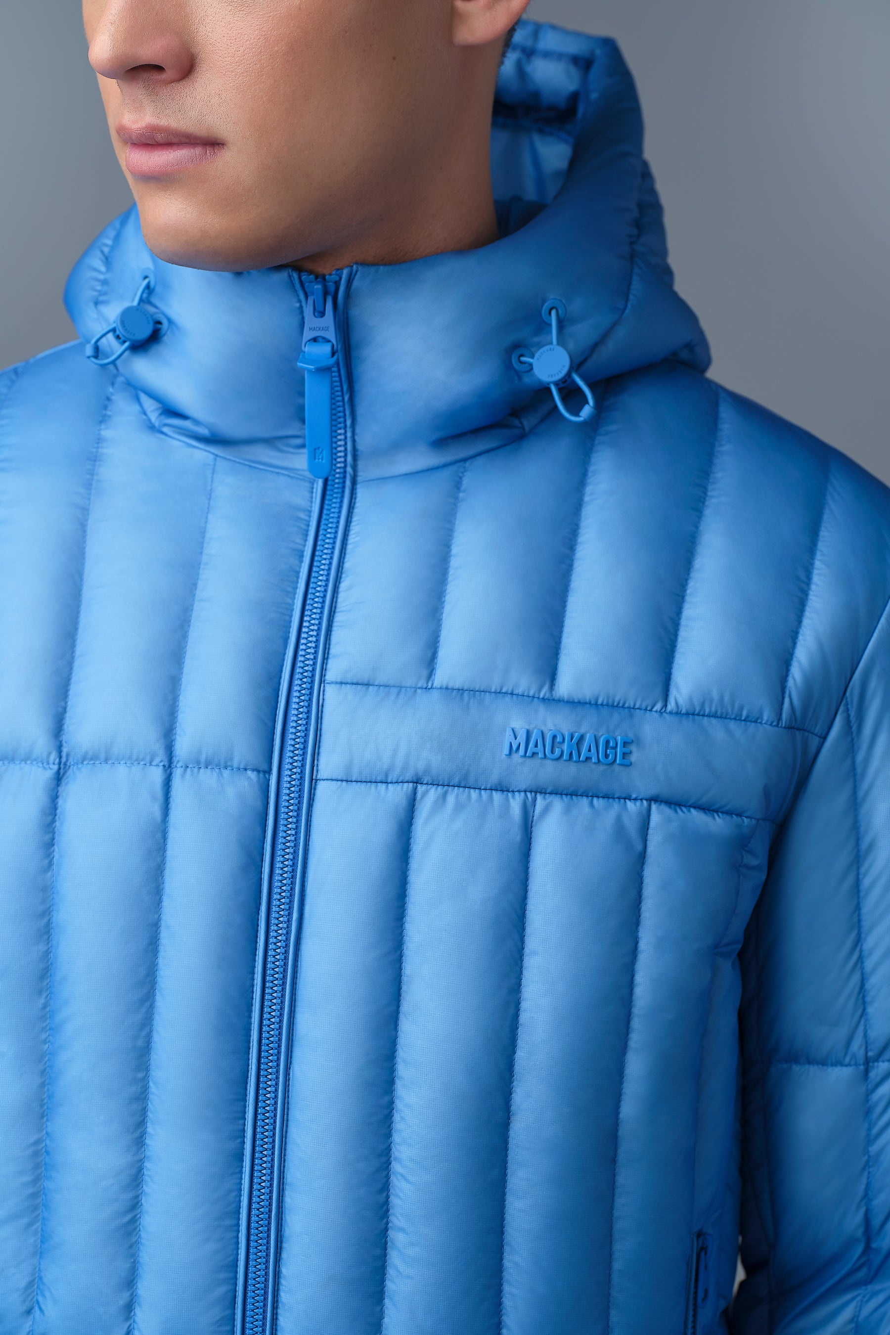 PETER Translucent ripstop light down jacket with hood - 5