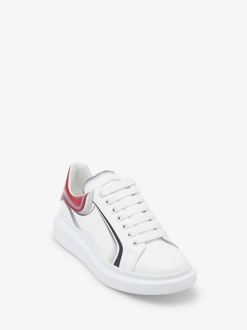 Men's Oversized Sneaker in White/garnet - 2