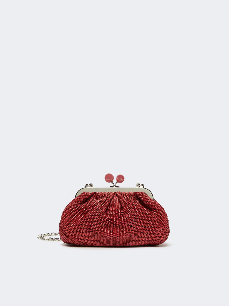 PALMAS Small raffia-effect Pasticcino Bag - ANTIQUE ROSE 1