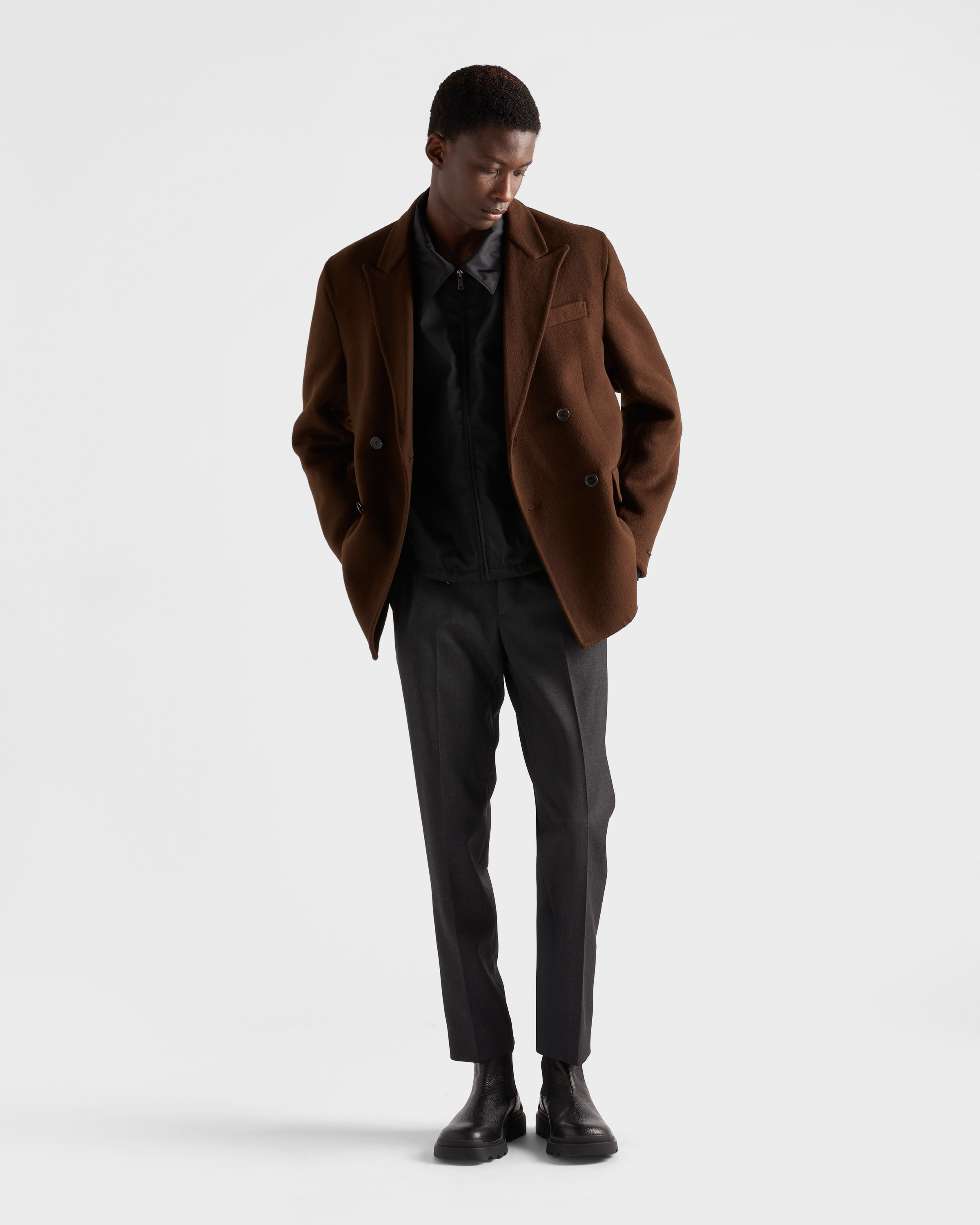 Double-breasted cashmere jacket - 2