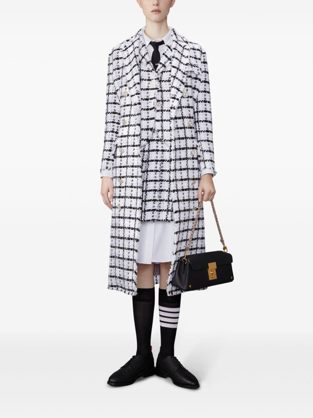 checked coat - 2