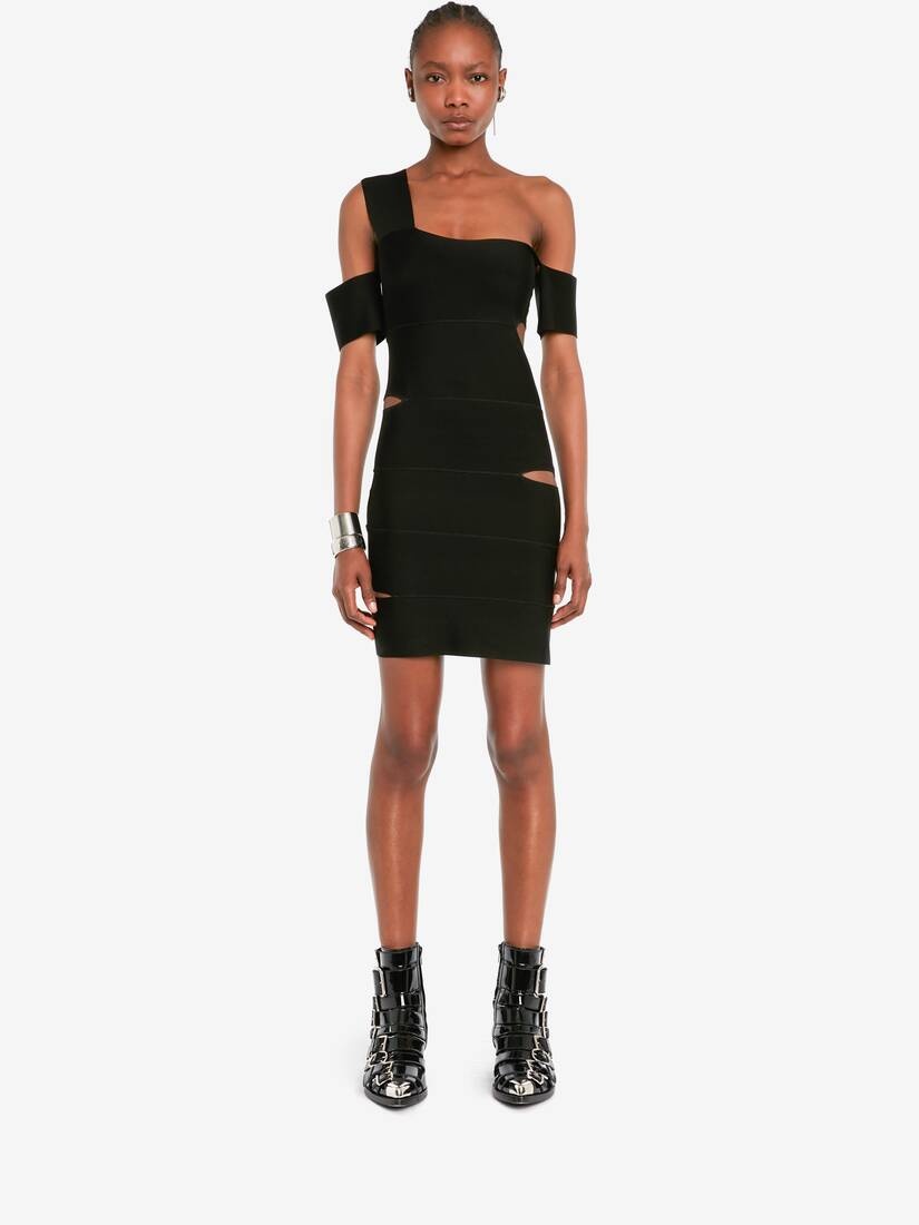 Women's Bandage Mini Dress in Black - 2