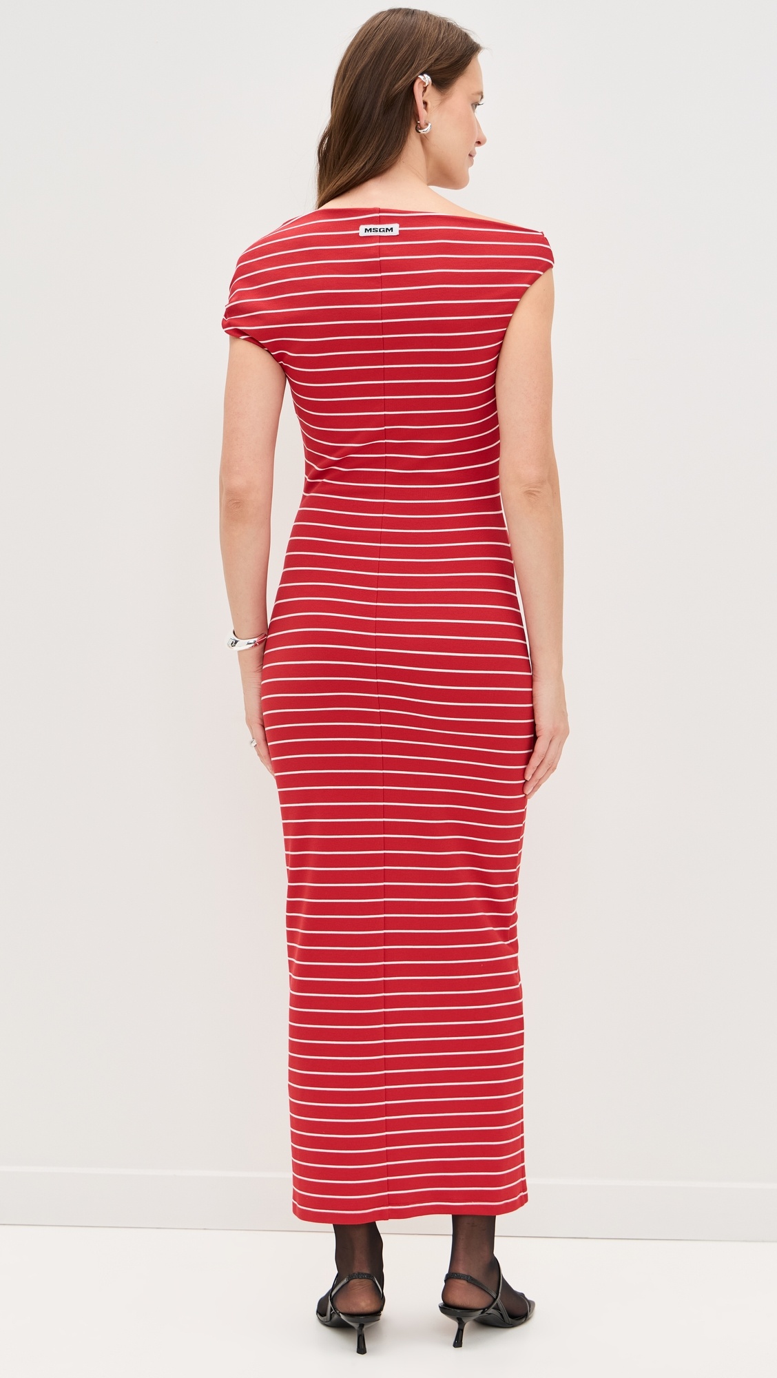 Stripe Asymmetric Maxi Dress - 2