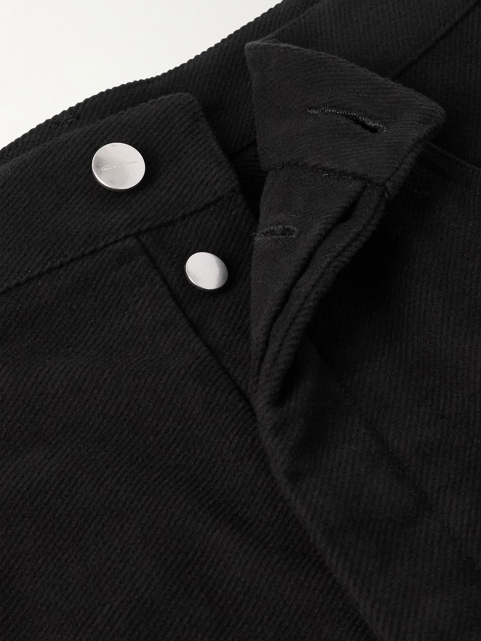 Straight-Leg Cotton-Twill Cargo Trousers Black - 6