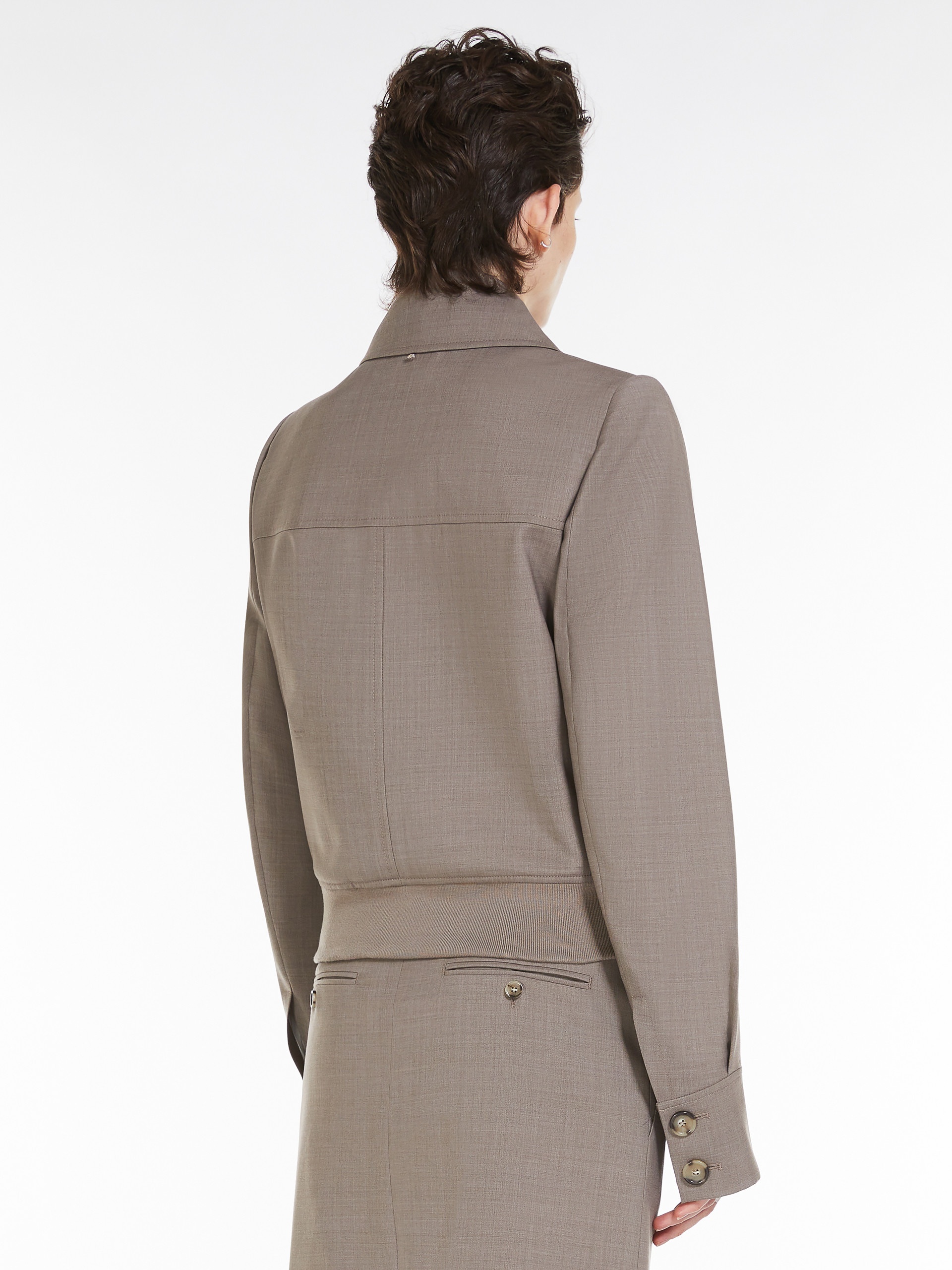 SMALTO Stretch wool bomber jacket - 4