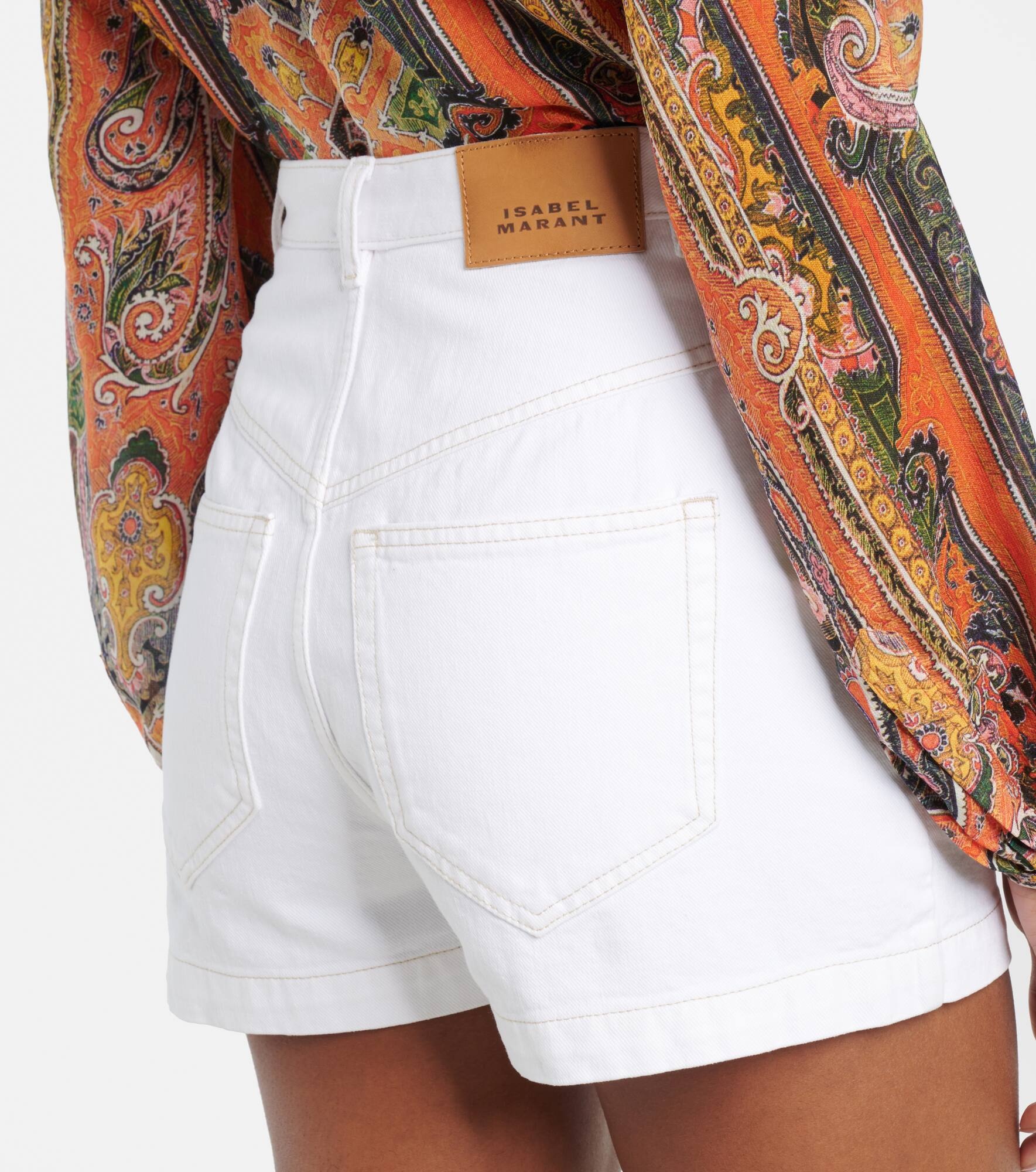 High-rise denim shorts - 5