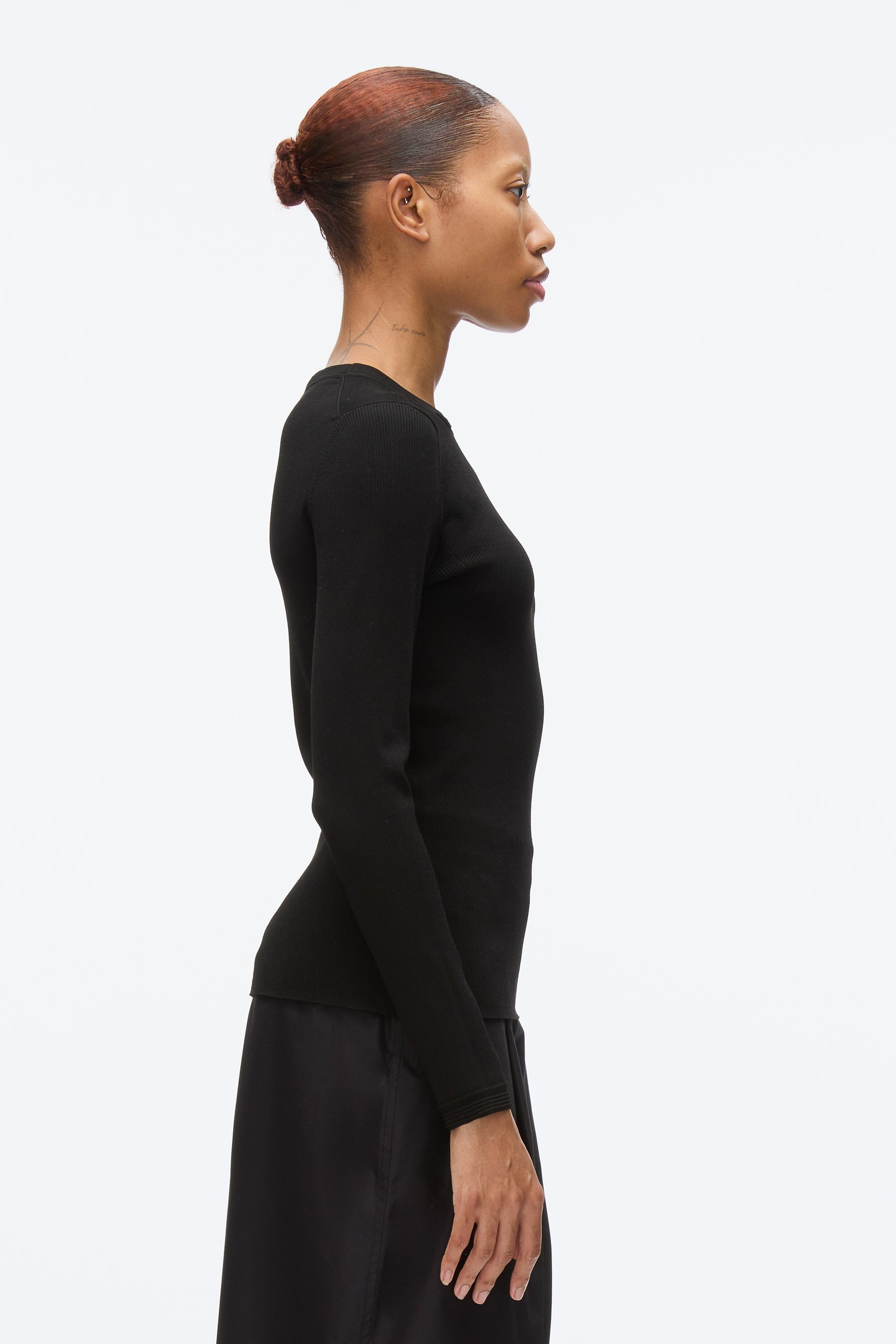 Compact Rib Long Sleeve Tee - 3