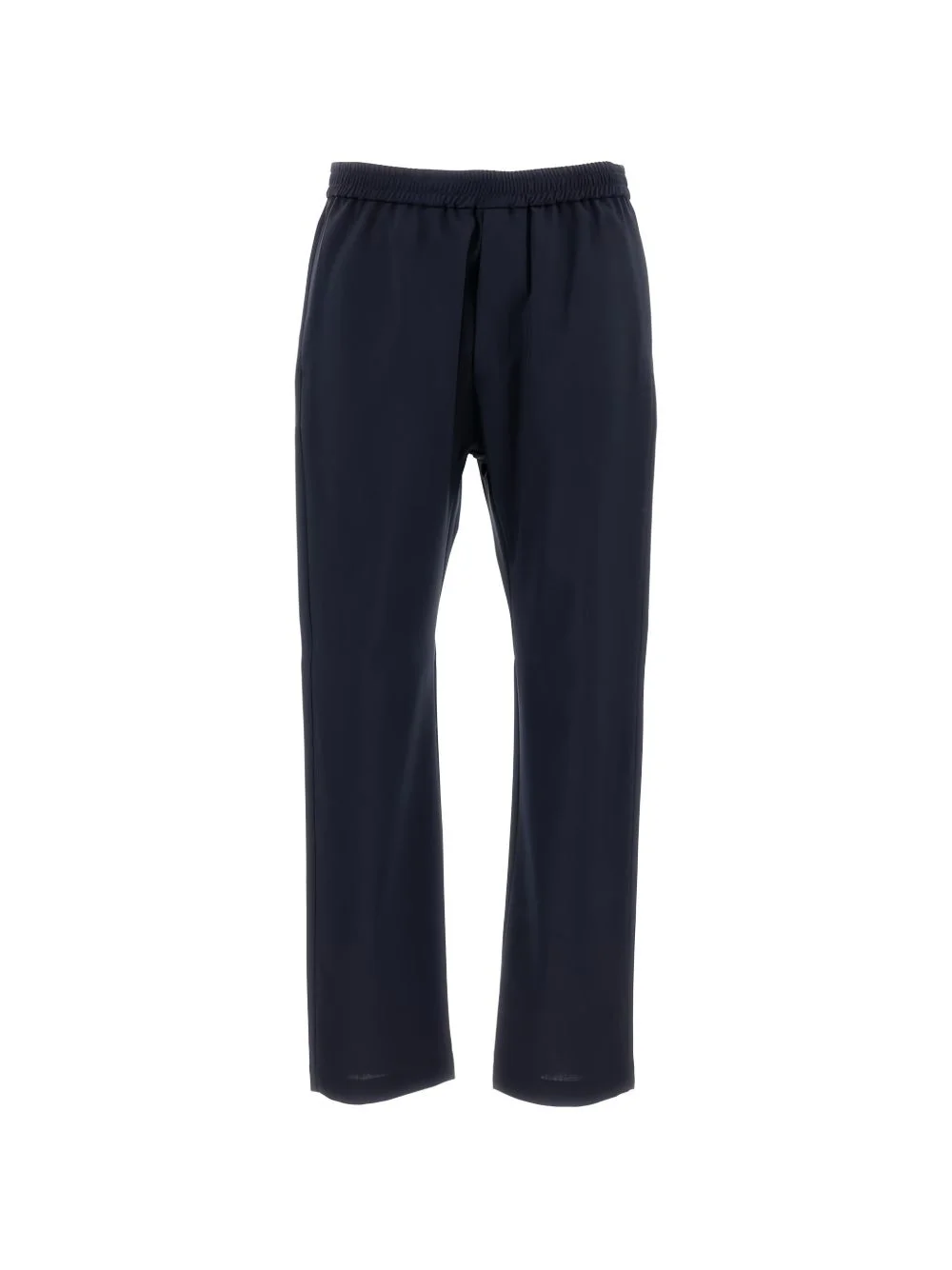 elasticated virgin wool trousers - 1