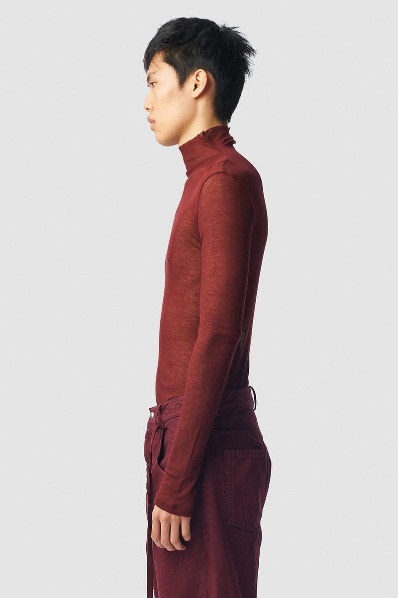 Ann Demeulemeester Daneel Standard Fit Long Sleeve Turtle Neck Tee outlook