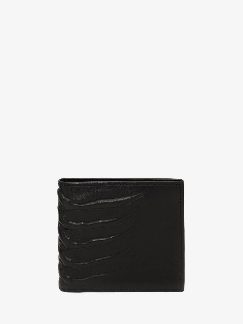 Rib Cage Billfold Wallet in Black - 1