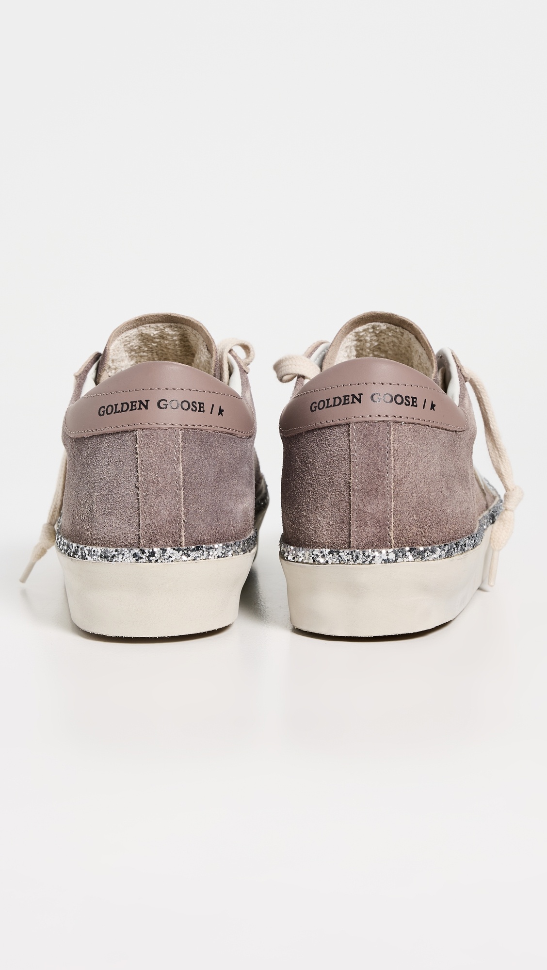 Hi Star Suede Upper Laminated Star Leather Heel Glitter Edge Sneakers - 3