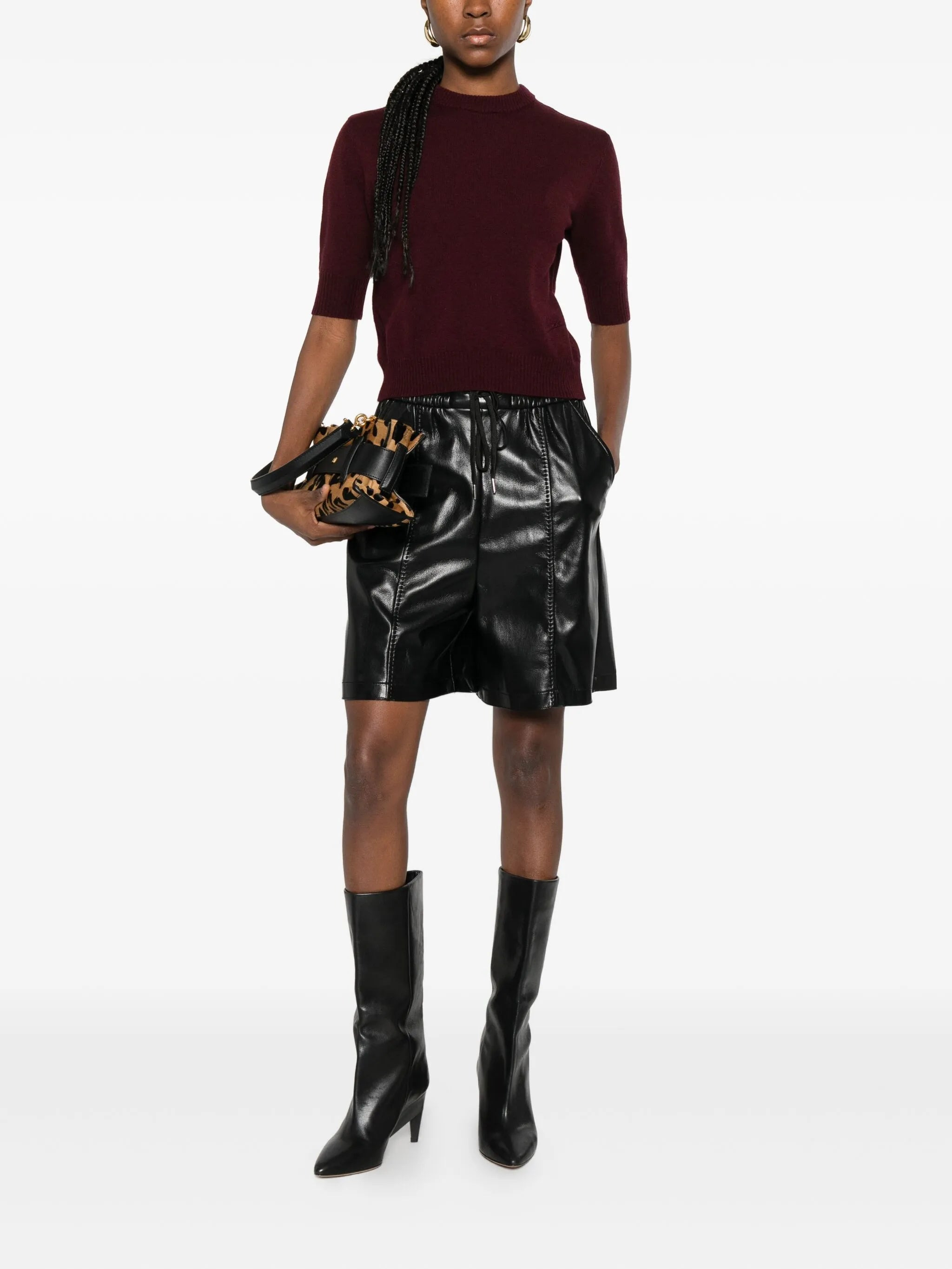 Pinko Elasticated Seam Shorts - 4