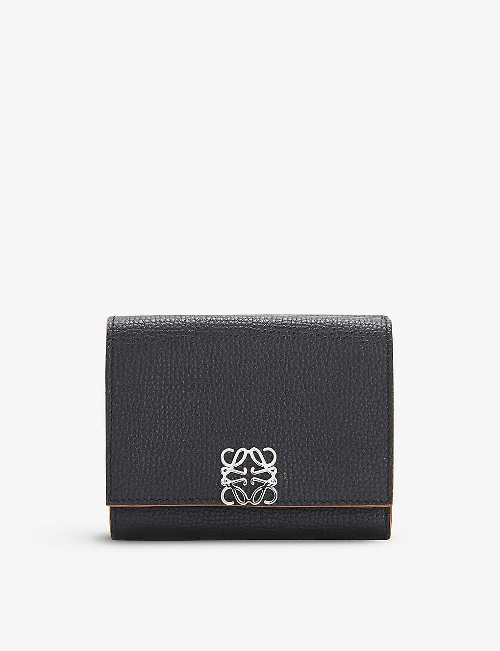 Anagram-embellished grained-leather wallet - 1