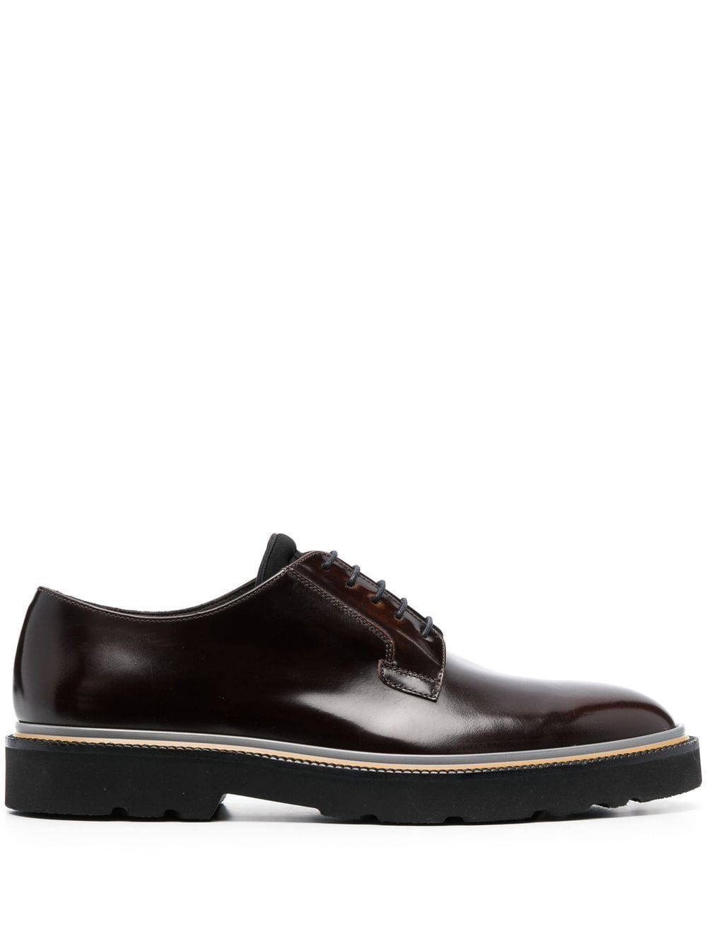 polished-effect derby shoes - 1