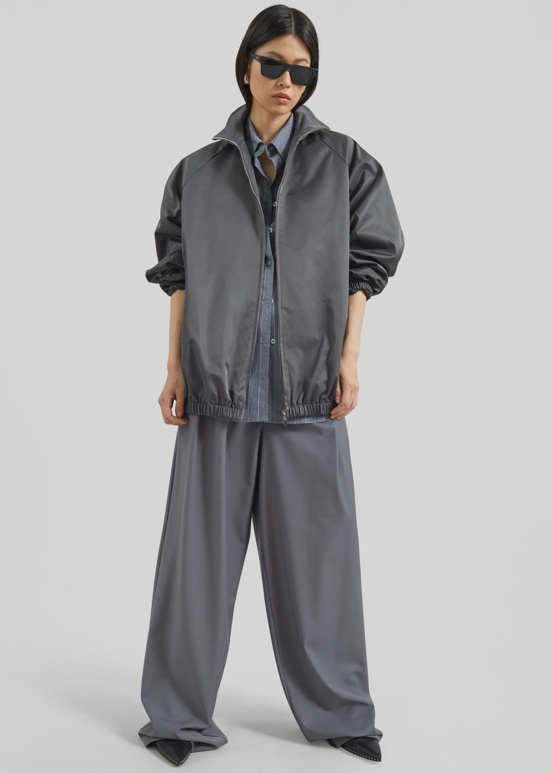 Baxter Lustrous Track Jacket - Grey 8