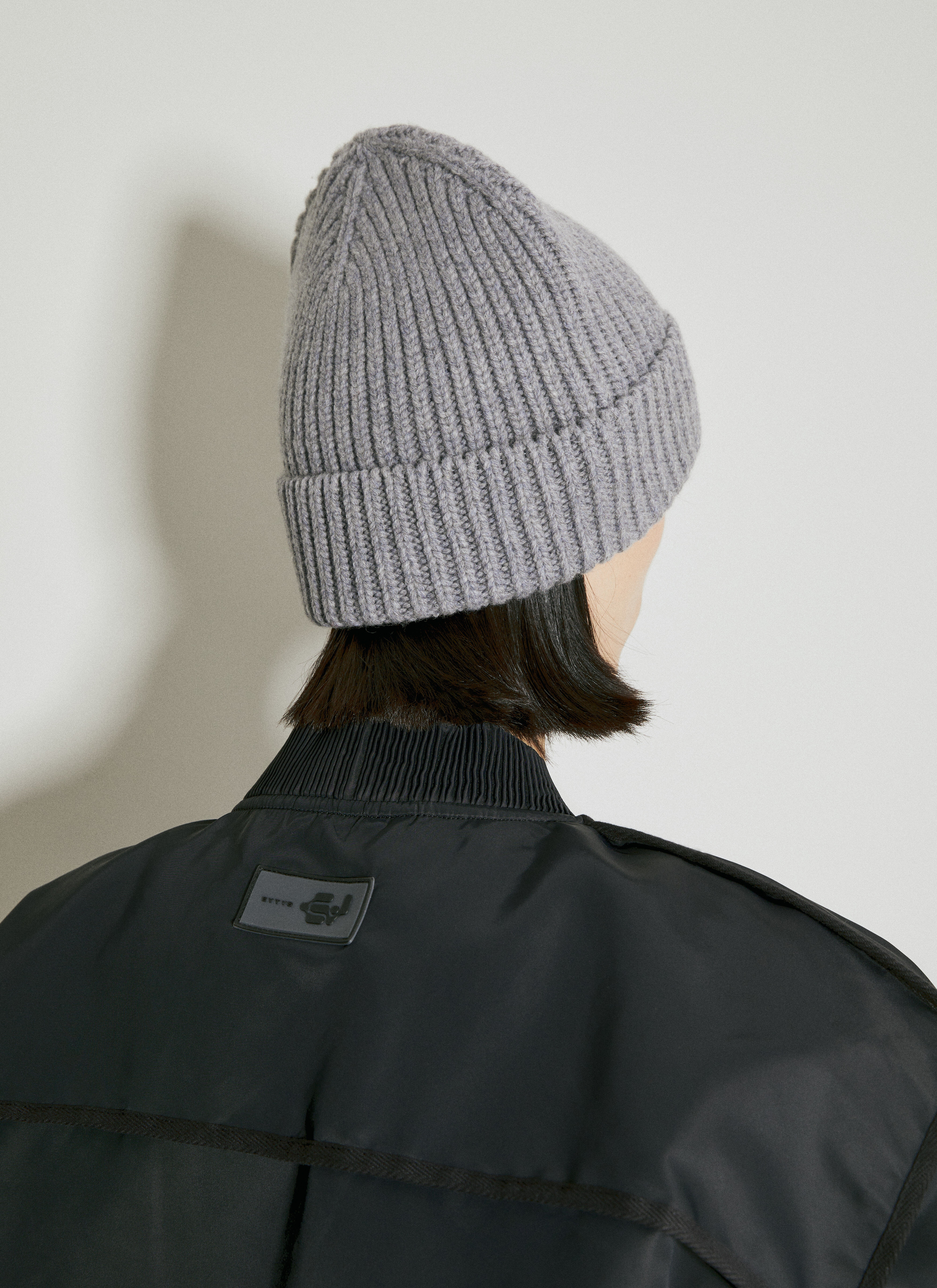 Wool Knit Beanie Hat - 4