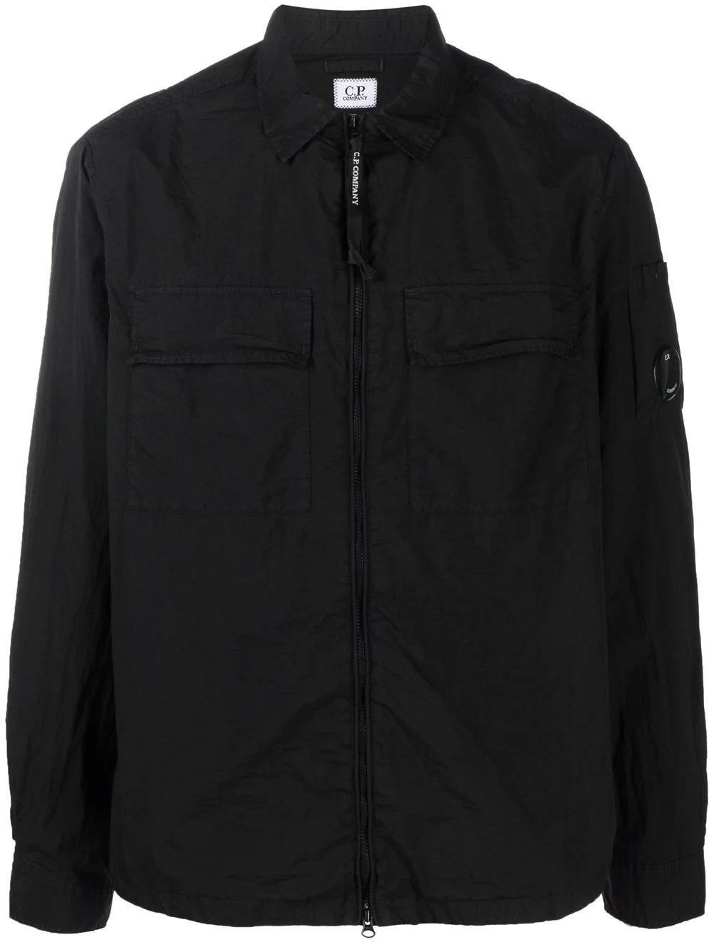 Lens-detail zip-up jacket - 1