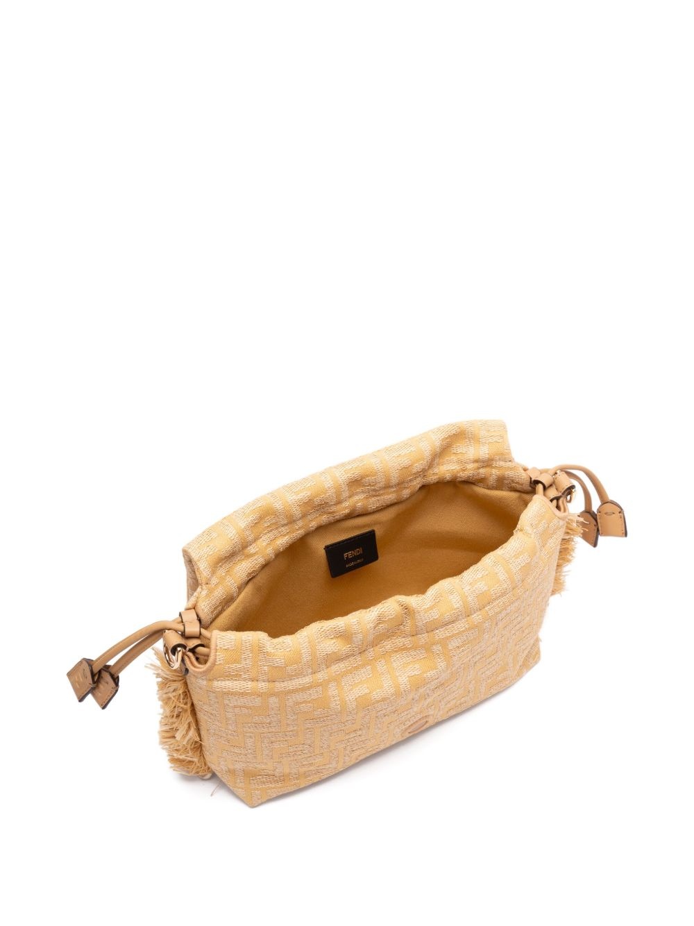 Zucca Mamma fringed canvas shoulder bag - 5