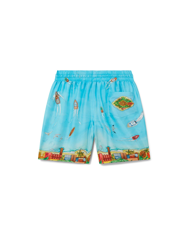 CASABLANCA Maison Sur Piloti Silk Shorts outlook
