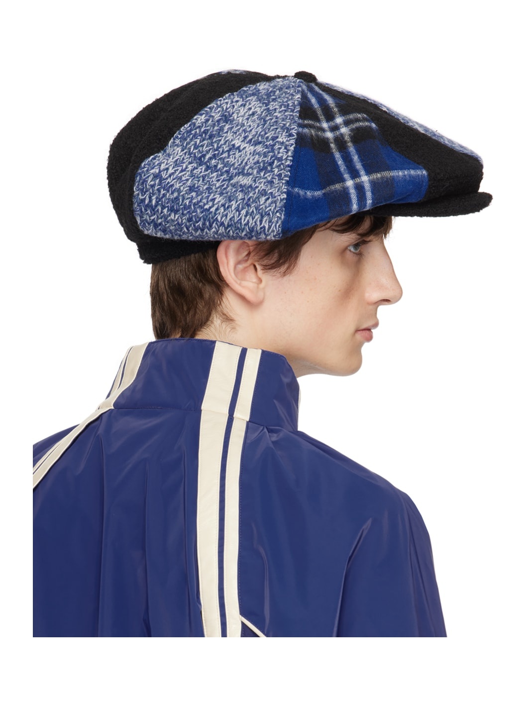 Blue Paneled Beret - 3