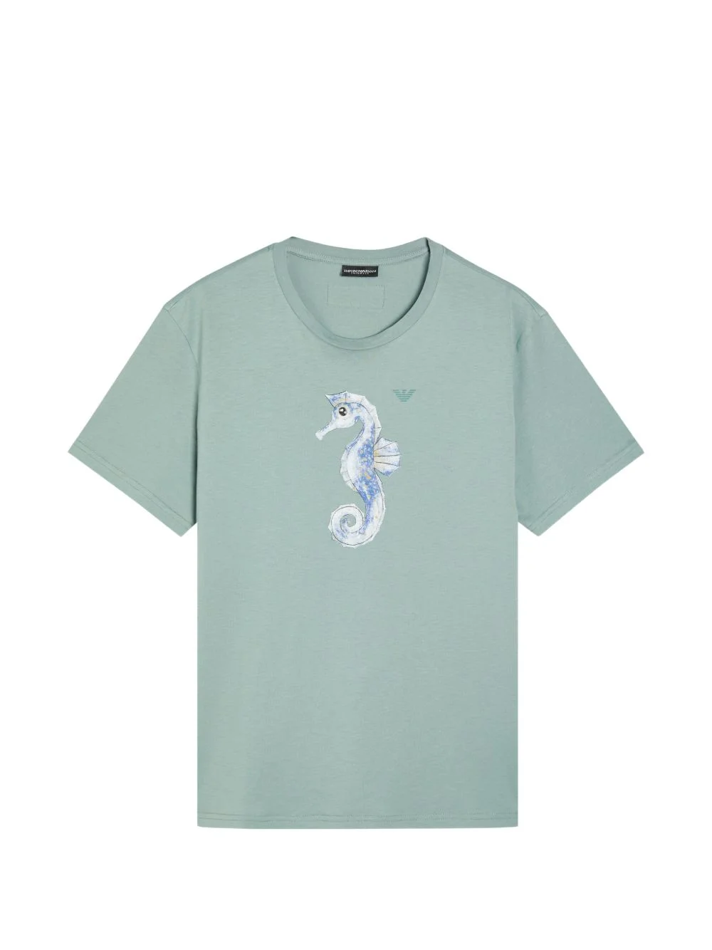 seahorse-embroidered T-shirt - 1