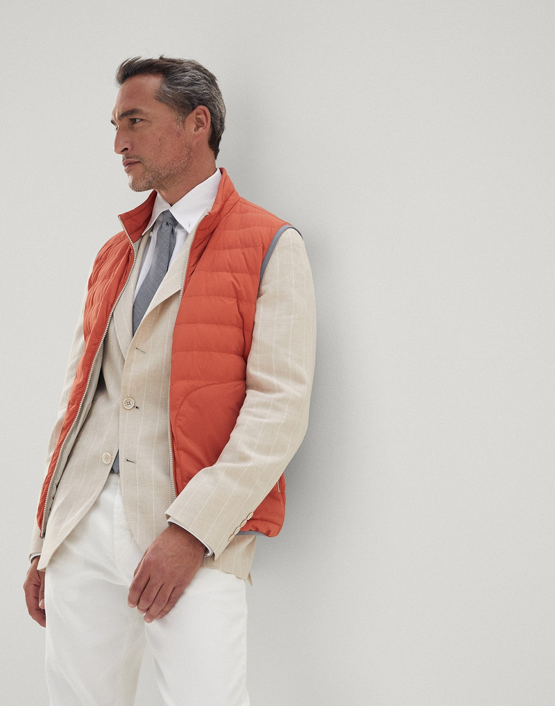 Bonded nylon lightweight down vest 4