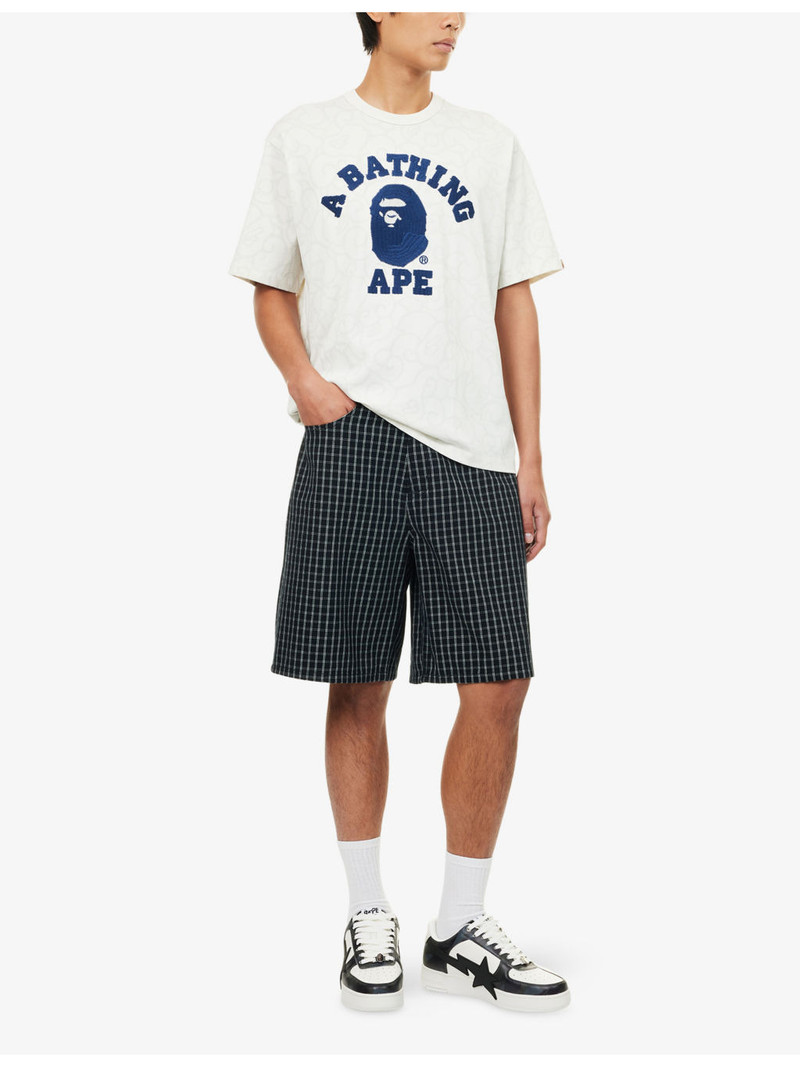 A BATHING APE® Cloud Camo Brand-Embroidered Cotton-Jersey T-Shirt outlook