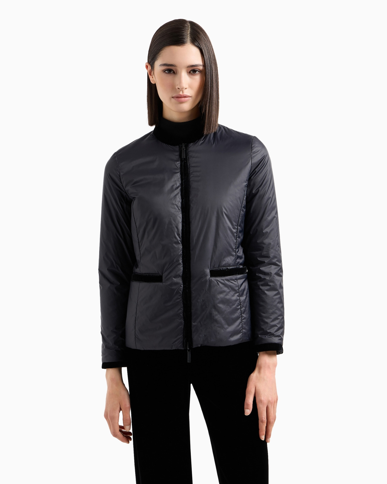 Nylon reversible guru-collared jacket - 4