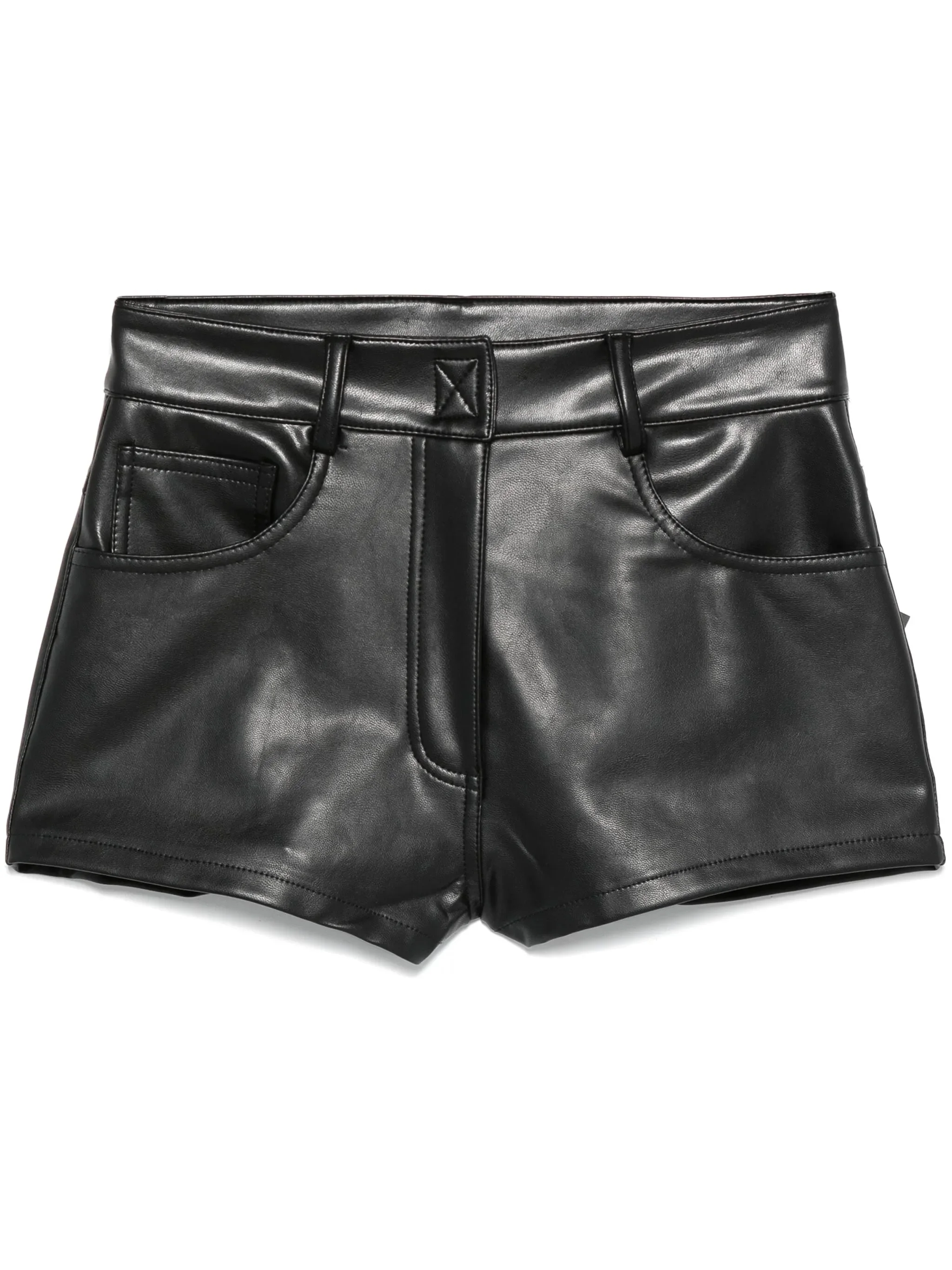 faux-leather mini shorts - 1