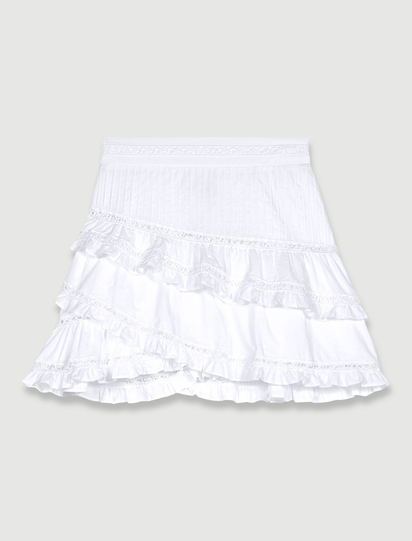 Short embroidered skirt - 1