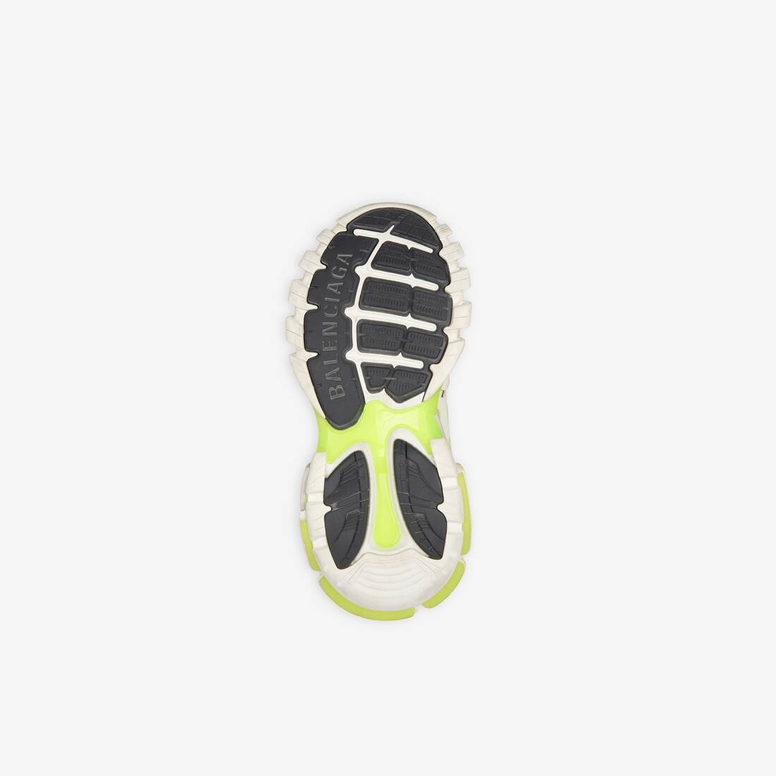 Men's Track Sneaker Worn Out in White/fluo Yellow - 6