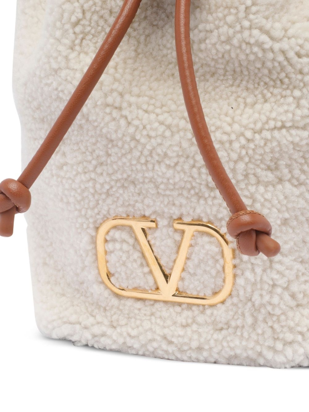 shearling bucket bag - 4