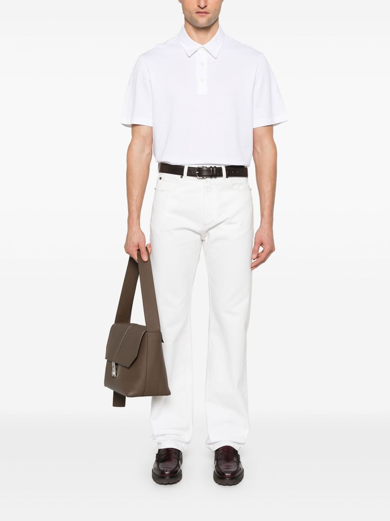 Brioni piqué cotton polo shirt outlook
