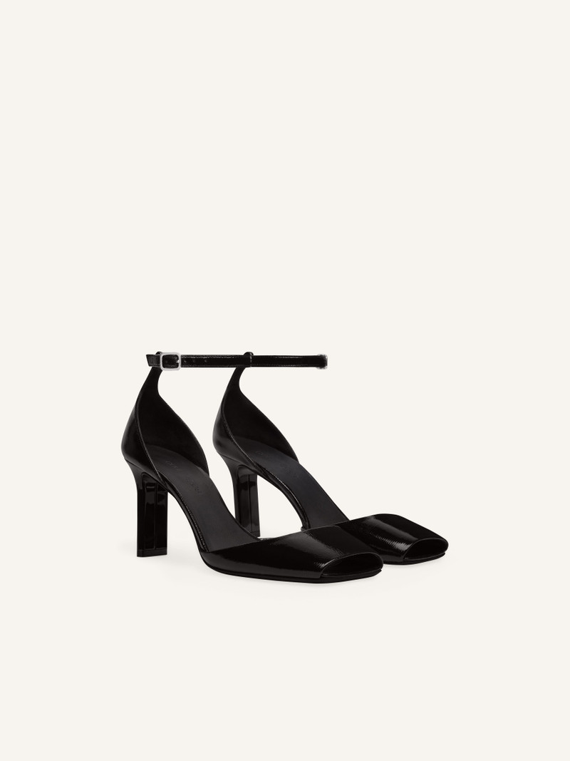 PEEP TOE VINYL PUMPS 3