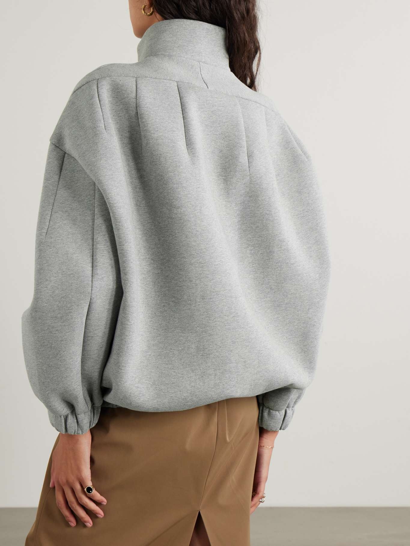 Oversized cotton-blend jersey turtleneck sweatshirt - 3