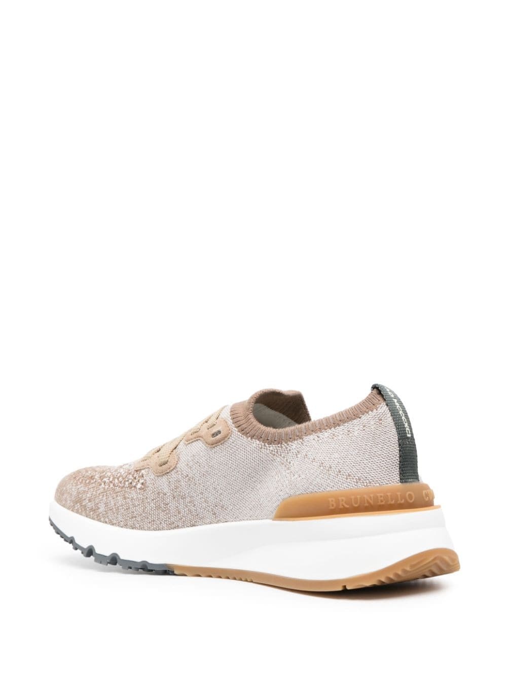 mesh-panel lace-up sneakers - 3