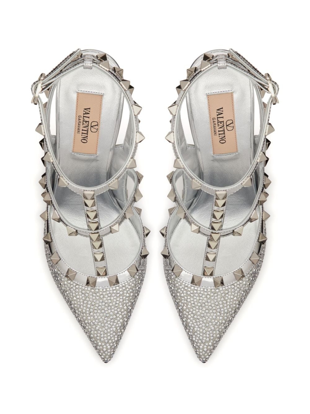 Rockstud 100mm crystal-embellished pumps - 4