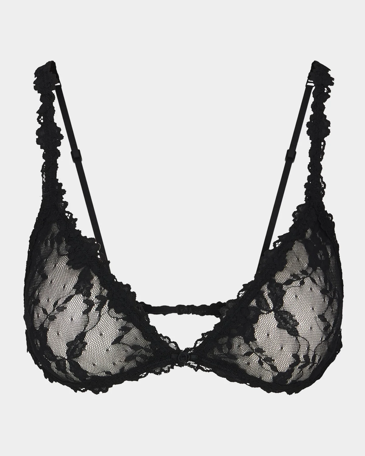 Stretch Lace Triangle Bralette - 1