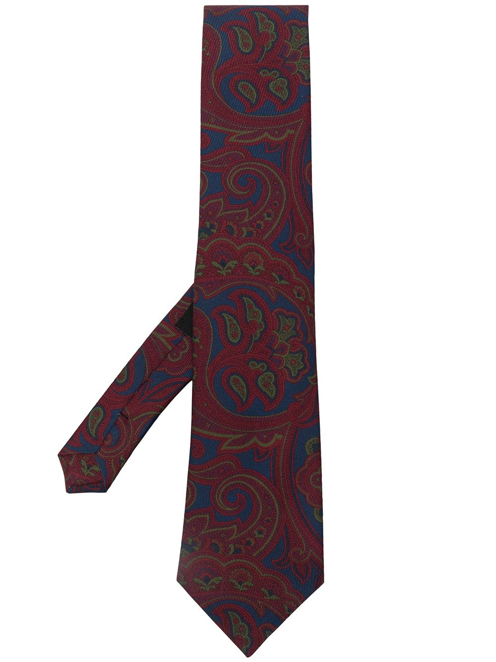 paisley-print silk tie - 1