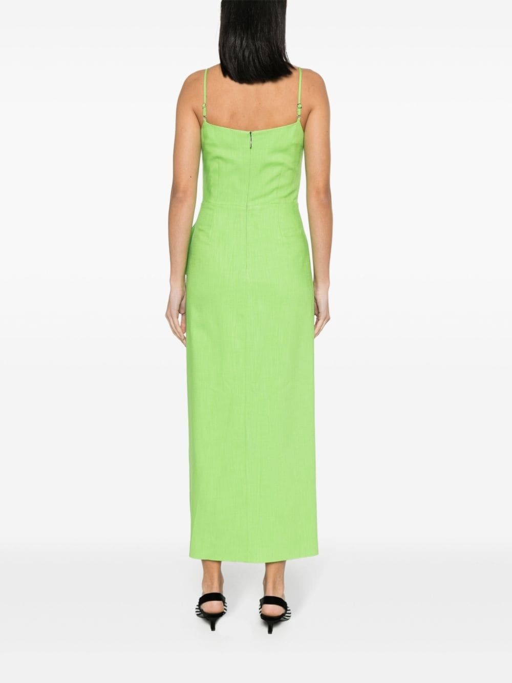gathered-detail maxi dress - 4