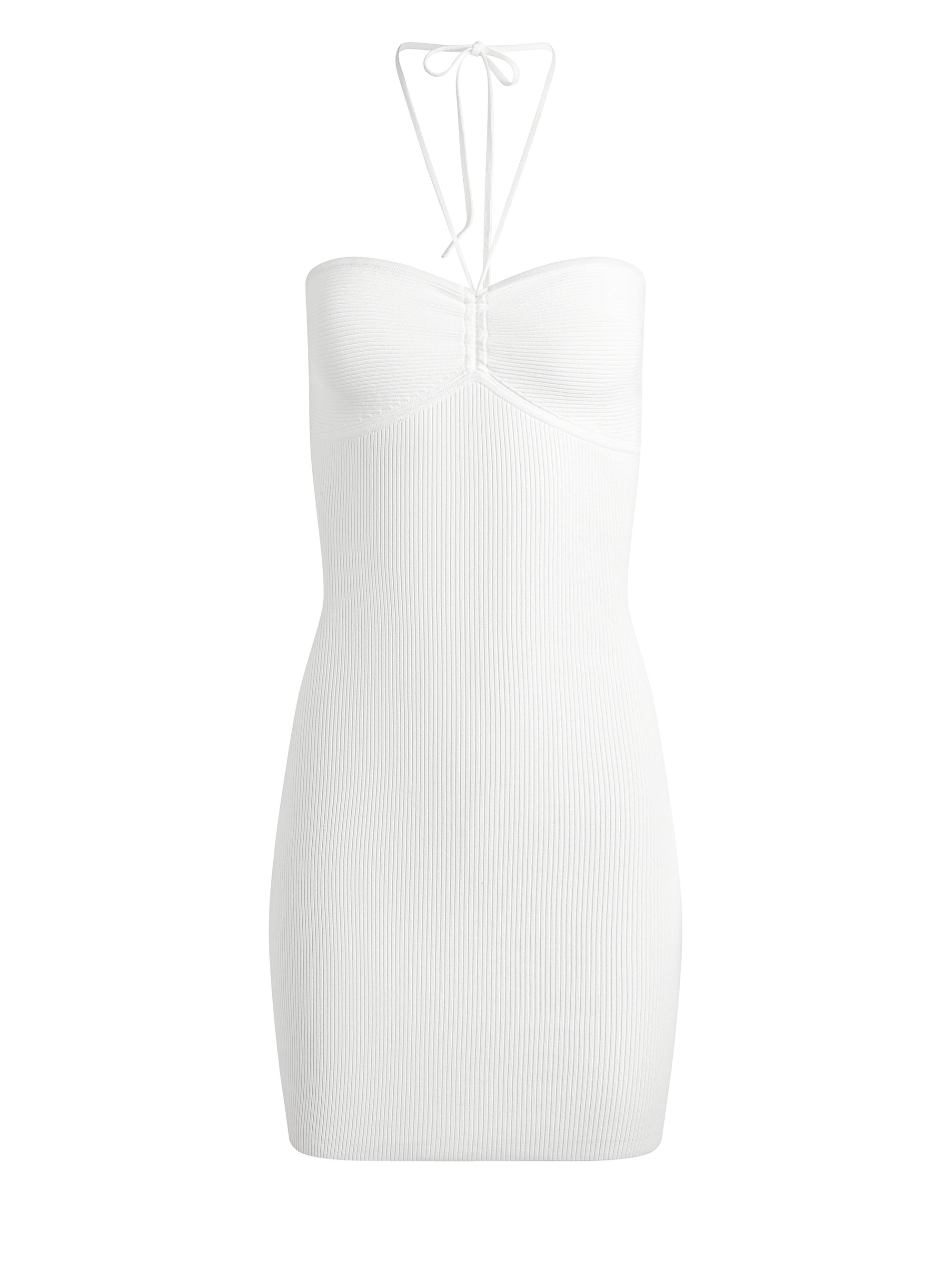 LINNIE RUCHED HALTER DRESS - 1