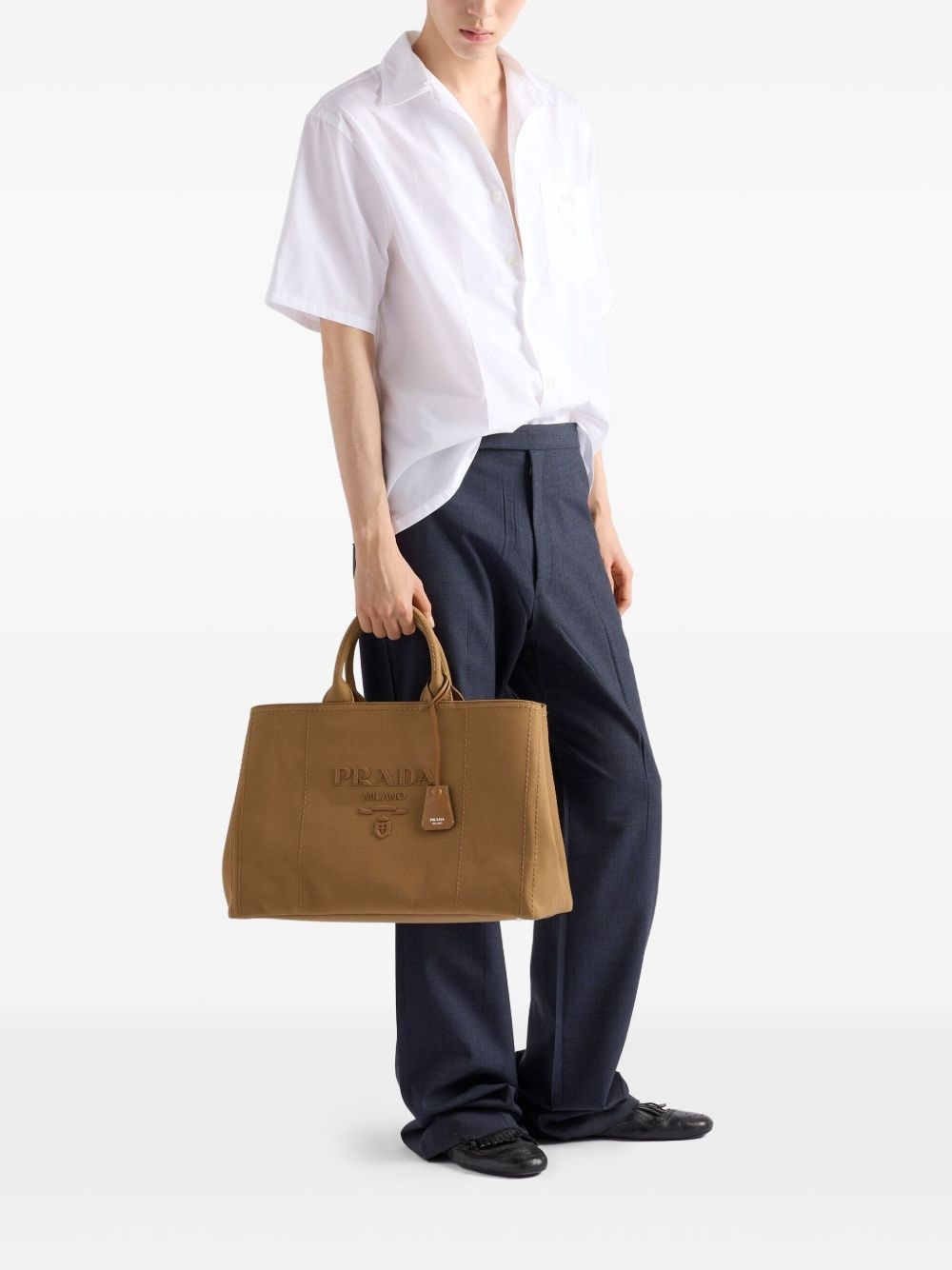logo-embossed tote bag - 2